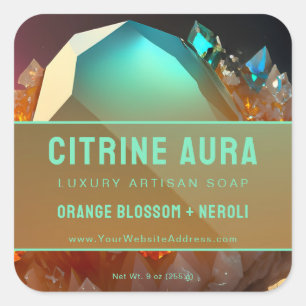 Turquoise Abstracte Citrine Fantasy Product Label