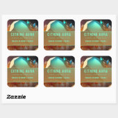 Turquoise Abstracte Citrine Fantasy Product Label (Vel)