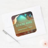 Turquoise Abstracte Citrine Fantasy Product Label (Envelop)