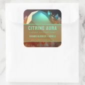Turquoise Abstracte Citrine Fantasy Product Label (Tas)