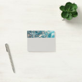 Turquoise Abstracte Gepersonaliseerde Post it Note (Kantoor)