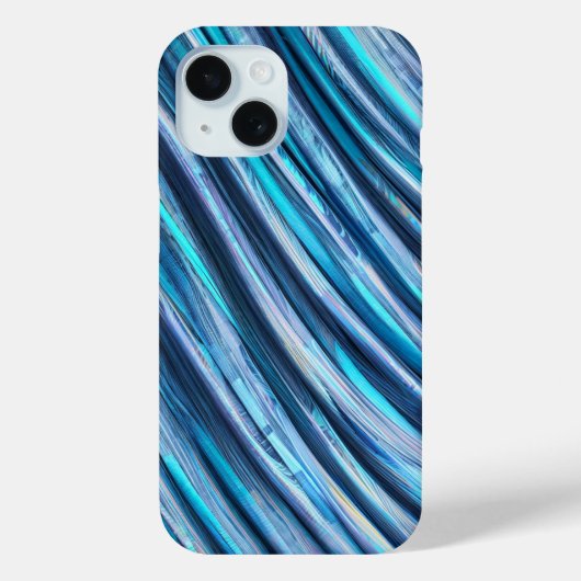 Turquoise Abstracte golfpatroon telefoonhoes Case-Mate iPhone Case (Achterkant)