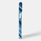 Turquoise Abstracte golfpatroon telefoonhoes Case-Mate iPhone Case (Achterkant / Rechts)