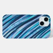 Turquoise Abstracte golfpatroon telefoonhoes Case-Mate iPhone Case (Achterkant (horizontaal))