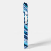 Turquoise Abstracte golfpatroon telefoonhoes Case-Mate iPhone Case (Achterkant / Links)