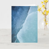 Turquoise Abstracte kunstfoto Kaart (Gele Bloem)