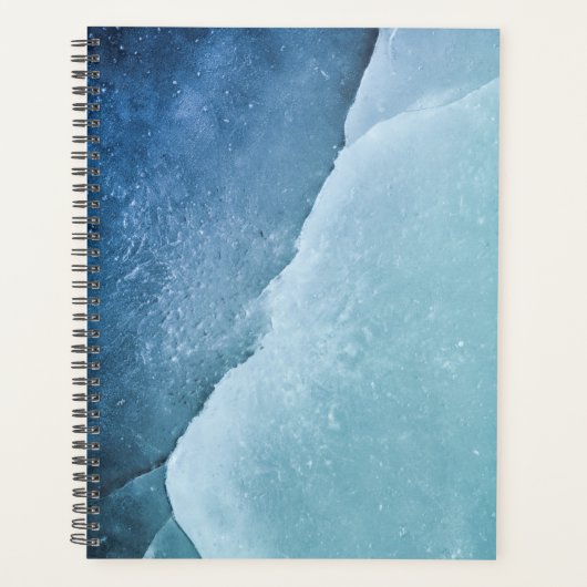 Turquoise Abstracte kunstfoto Planner (Voorkant)