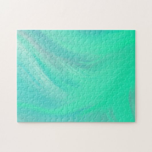 Turquoise Abstracte Kwaststreken Verlopen Ombre Legpuzzel (Horizontaal)