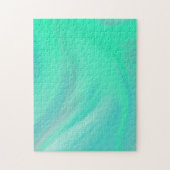 Turquoise Abstracte Kwaststreken Verlopen Ombre Legpuzzel (Verticaal)