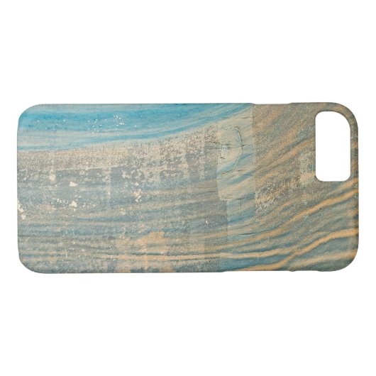 turquoise abstracte streaks Case-Mate iPhone case (Achterkant (Horizontaal))