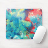 Turquoise Acrylschilder Abstracte kunst Abstra Muismat (Met muis)