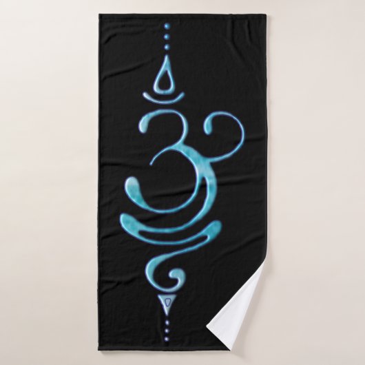 Turquoise Ademhalen  Badhanddoek (Badhanddoek)