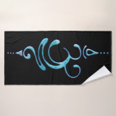 Turquoise Ademhalen  Badhanddoek (Badhanddoek)