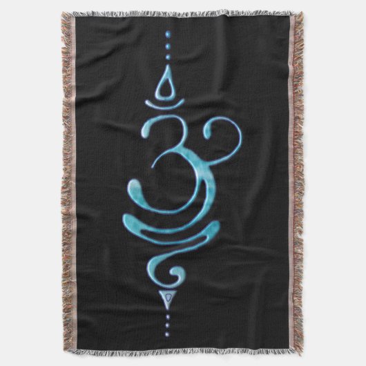 Turquoise Ademhalen Deken (Voorkant Verticaal)