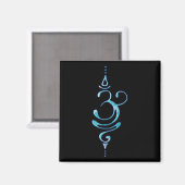 Turquoise Ademhalen Magneet (Voorkant / Achterkant)