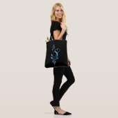 Turquoise Ademhalen Tote Bag (Op model)