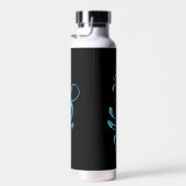 Turquoise Ademhalen Waterfles (Rechts)