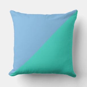 Turquoise & Aero Solid Color Background Kussen