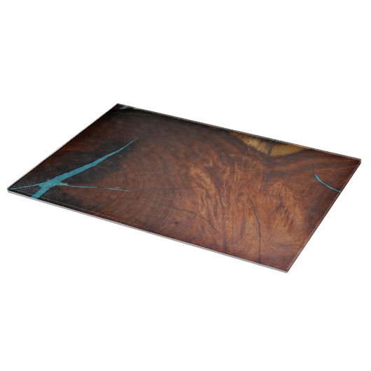 Turquoise & Afbeelding Glass Cutting Bd. 15 x 11" Snijplank (Hoek)