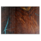 Turquoise & Afbeelding Glass Cutting Bd. 15 x 11" Snijplank (Voorkant)