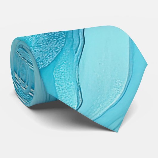 Turquoise agaat wervelingen Stropdas (Opgerold)