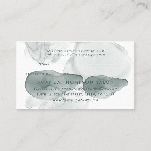 Turquoise Agate Aanbevelingskaartje (Achterkant)