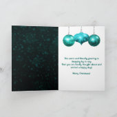 Turquoise Agate Baubles kerstfeest Feestdagen Kaart (Binnen)