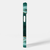 Turquoise Agate Geode Monogram Naam Gold Glitter Case-Mate iPhone Case (Achterkant / Rechts)