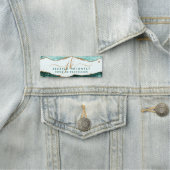 Turquoise Agate Gold Glitter Script Monogram Naamplaatje (In situ)