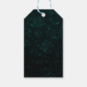 Turquoise Agate & zilveren Bellen Kerstmis Cadeaulabel (Achterkant)