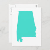 Turquoise Alabama Briefkaart (Voorkant / Achterkant)
