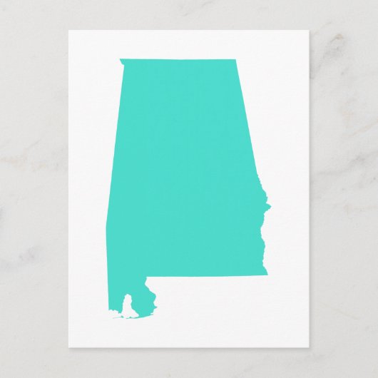 Turquoise Alabama Briefkaart (Voorkant)