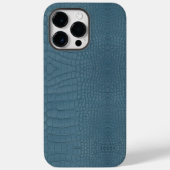 Turquoise Alligator Textuurprint Case-Mate iPhone Case (Achterkant)