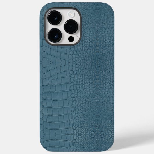 Turquoise Alligator Textuurprint Case-Mate iPhone Case (Achterkant)