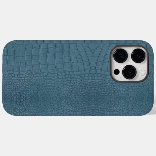 Turquoise Alligator Textuurprint Case-Mate iPhone Case (Achterkant (horizontaal))