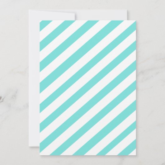 Turquoise Aloha Baby Shower, Hawaiaanse Luau Kaart (Achterkant)