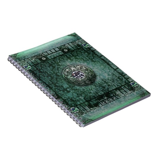  Turquoise Ancient Tome Medieval Magic Book Notitieboek (Rechterzijde)