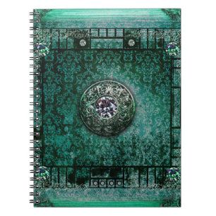 Turquoise Ancient Tome Medieval Magic Book Notitieboek