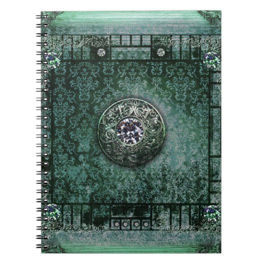  Turquoise Ancient Tome Medieval Magic Book Notitieboek (Voorkant)