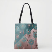  Turquoise and Copper Dandelions Tote Bag (Voorkant)