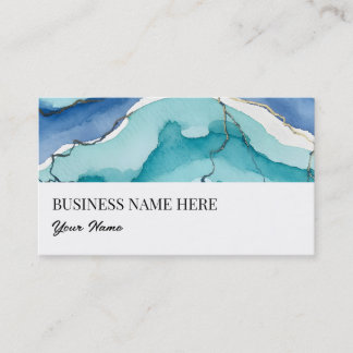 turquoise and gold business cards visitekaartje