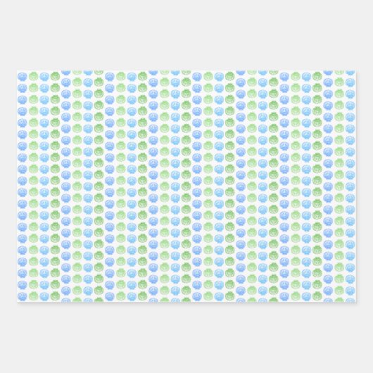 Turquoise and Green Scallop Shells Inpakpapier Vel (Voorkant 3)