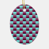 Turquoise and Purple Color Combination Keramisch Ornament (Achterkant)