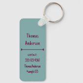 Turquoise and Purple Color Combination Sleutelhanger (Achterkant)