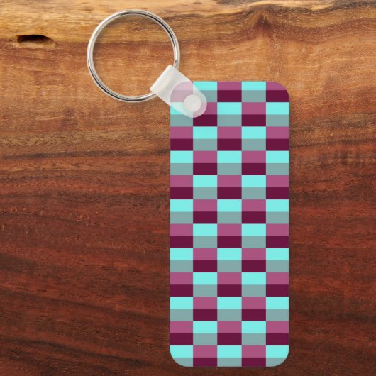 Turquoise and Purple Color Combination Sleutelhanger (Voorkant)