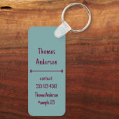 Turquoise and Purple Color Combination Sleutelhanger (Achterkant)