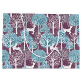 Turquoise and Purple Deer Village Holiday  Groot Cadeauzakje (Achterkant)