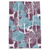 Turquoise and Purple Deer Village Holiday Medium Cadeauzakje (Achterkant)