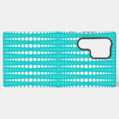 Turquoise and White Polka Dots Phone Case Samsung Galaxy Hoesje (Achterkant horizontaal)