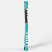 Turquoise and White Polka Dots Phone Case Samsung Galaxy Hoesje (Rechterkant)